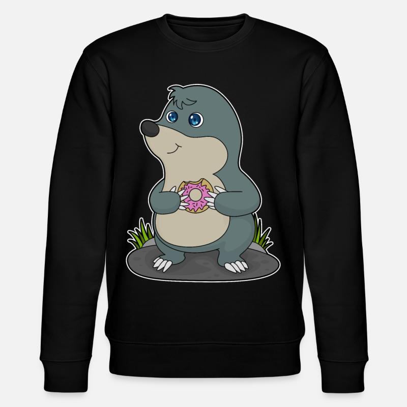 Taupe avec beignet - Sweat bio CHANGER Stanley/Stella Unisexe - noir