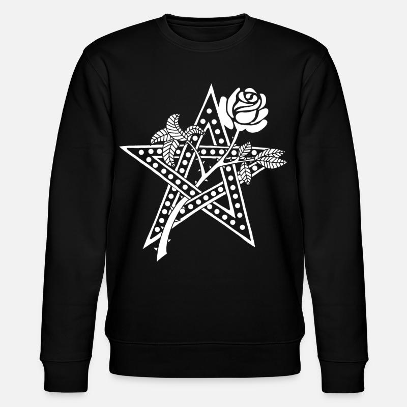 La rose blanche et l'étoile - Sweat bio CHANGER Stanley/Stella Unisexe - noir