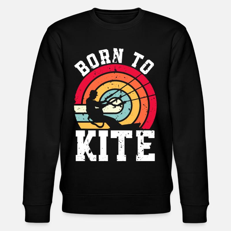 Kitesurfen Kitesurf Kitesurfer Kiteboard - Sweat bio CHANGER Stanley/Stella Unisexe - noir