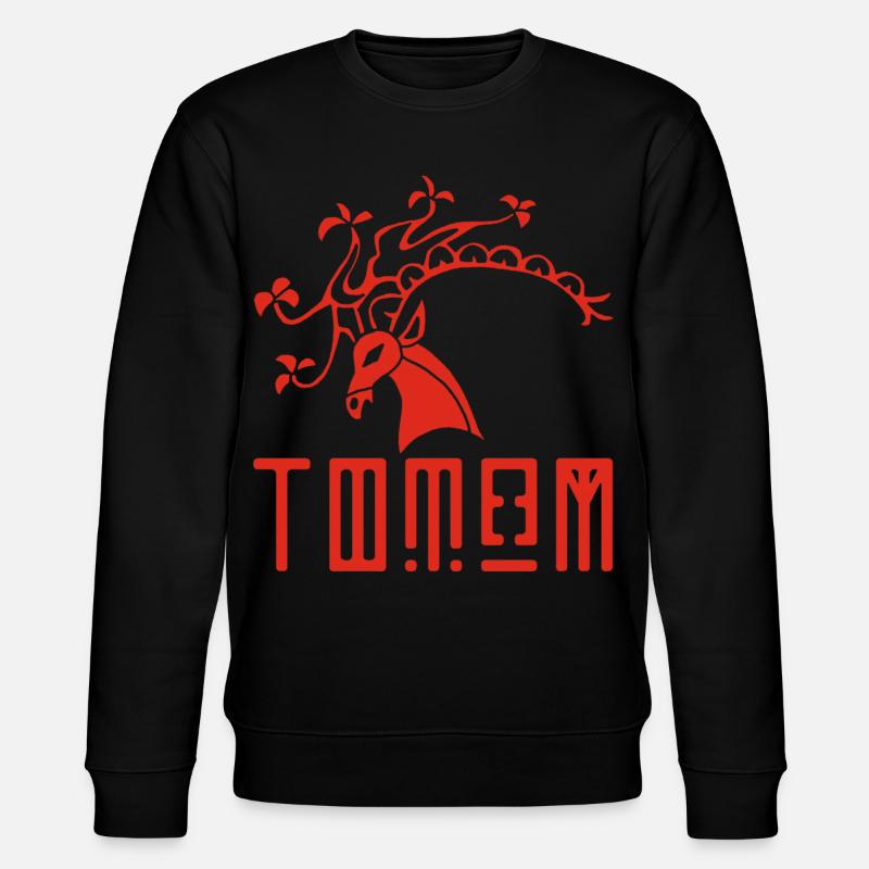 Rotwildtier-Totem - Stanley/Stella Unisex Bio-Sweatshirt CHANGER  - Schwarz