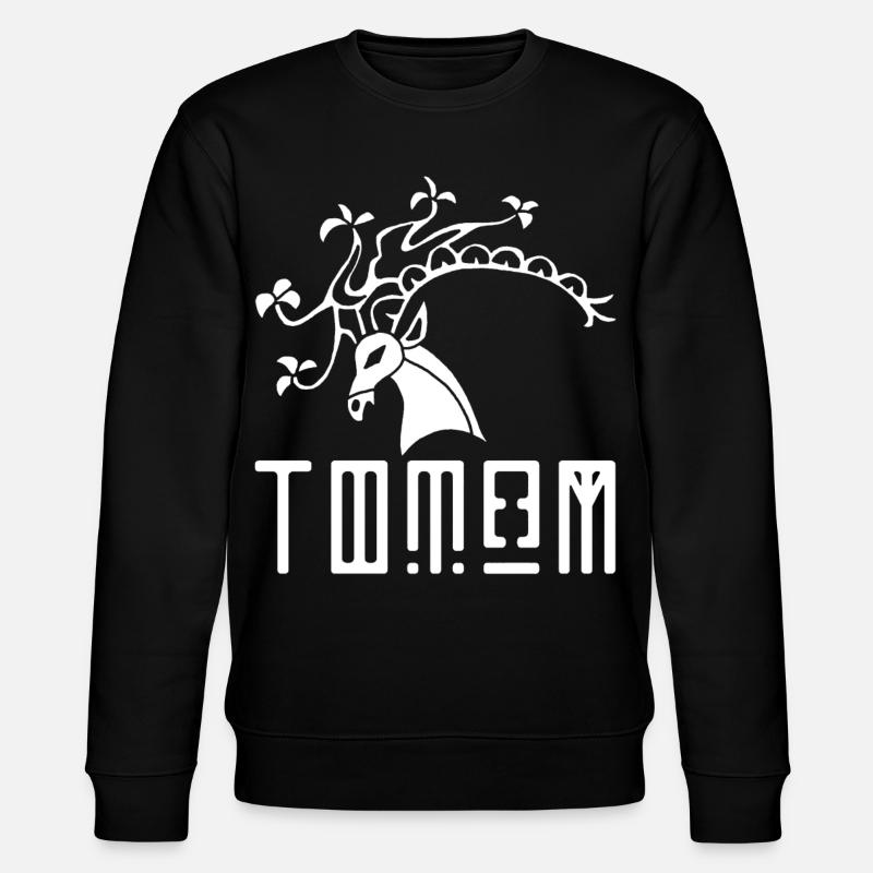 Weißhirschtier-Totem - Stanley/Stella Unisex Bio-Sweatshirt CHANGER  - Schwarz