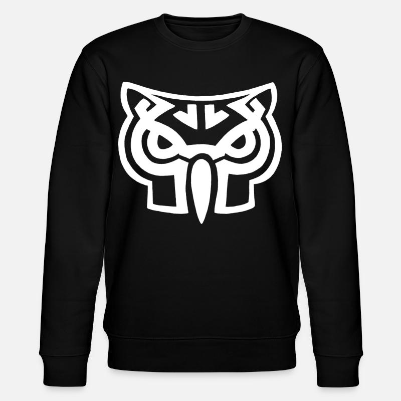 Tête de hibou blanc - Sweat bio CHANGER Stanley/Stella Unisexe - noir