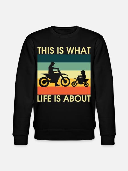 ParentChild Bicycle Silhouettes Retro - Stanley/Stella CHANGER Unisex Organic Sweatshirt - black