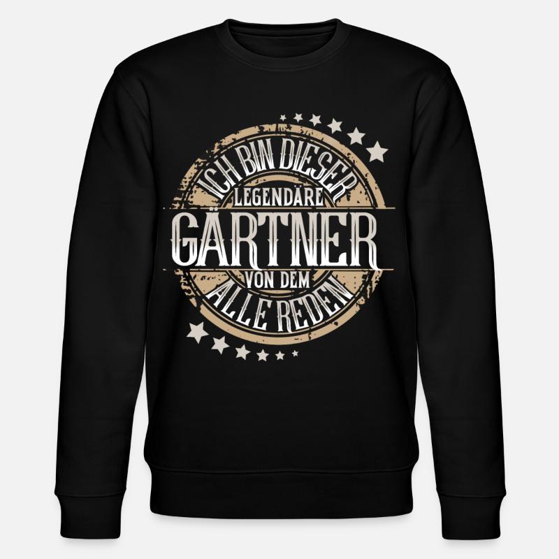 Gärtner - Stanley/Stella Unisex Bio-Sweatshirt CHANGER  - Schwarz