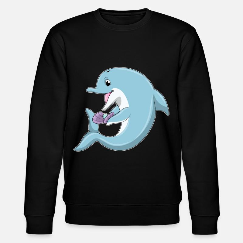 Delfin Perle - Stanley/Stella Unisex Bio-Sweatshirt CHANGER  - Schwarz