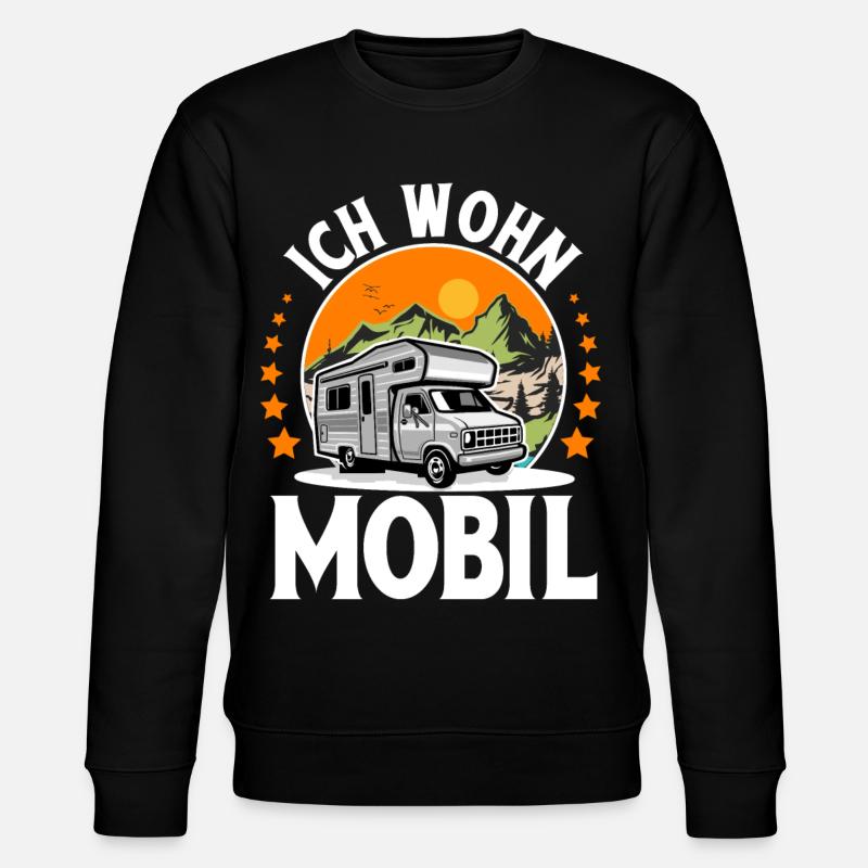 Camping Camper Campen - Stanley/Stella Unisex Bio-Sweatshirt CHANGER  - Schwarz