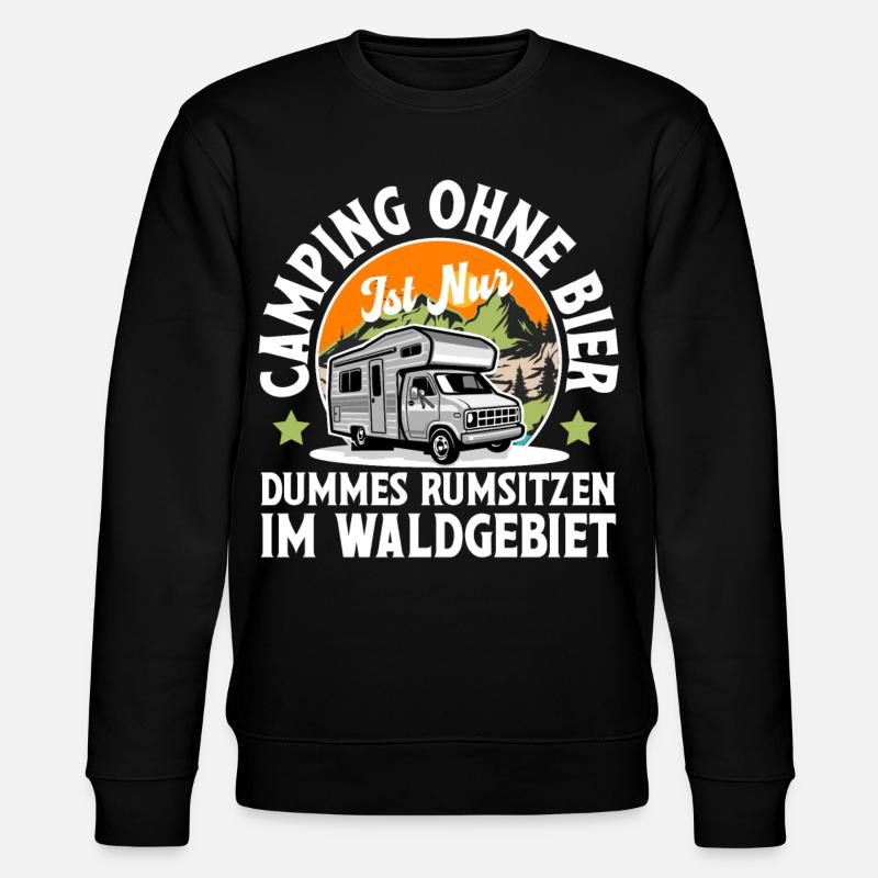 Camping Camper Campen - Stanley/Stella Unisex Bio-Sweatshirt CHANGER  - Schwarz