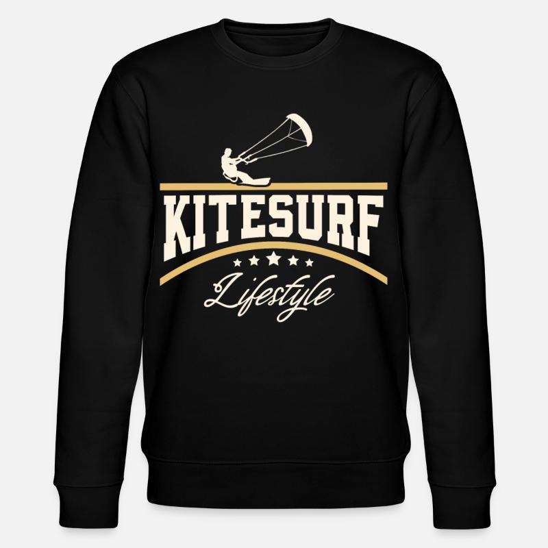 Kitesurfen Kitesurf Kitesurfer Kiteboard - Stanley/Stella Unisex Bio-Sweatshirt CHANGER  - Schwarz