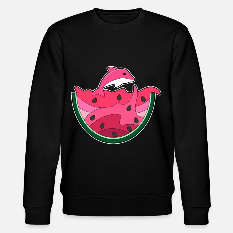 Pastèque dauphin-eau - Sweat bio CHANGER Stanley/Stella Unisexe - noir