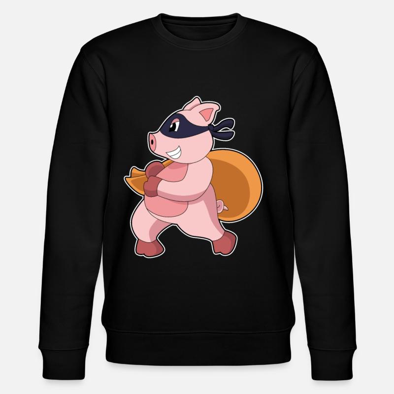 Cochon comme joggeur - Sweat bio CHANGER Stanley/Stella Unisexe - noir