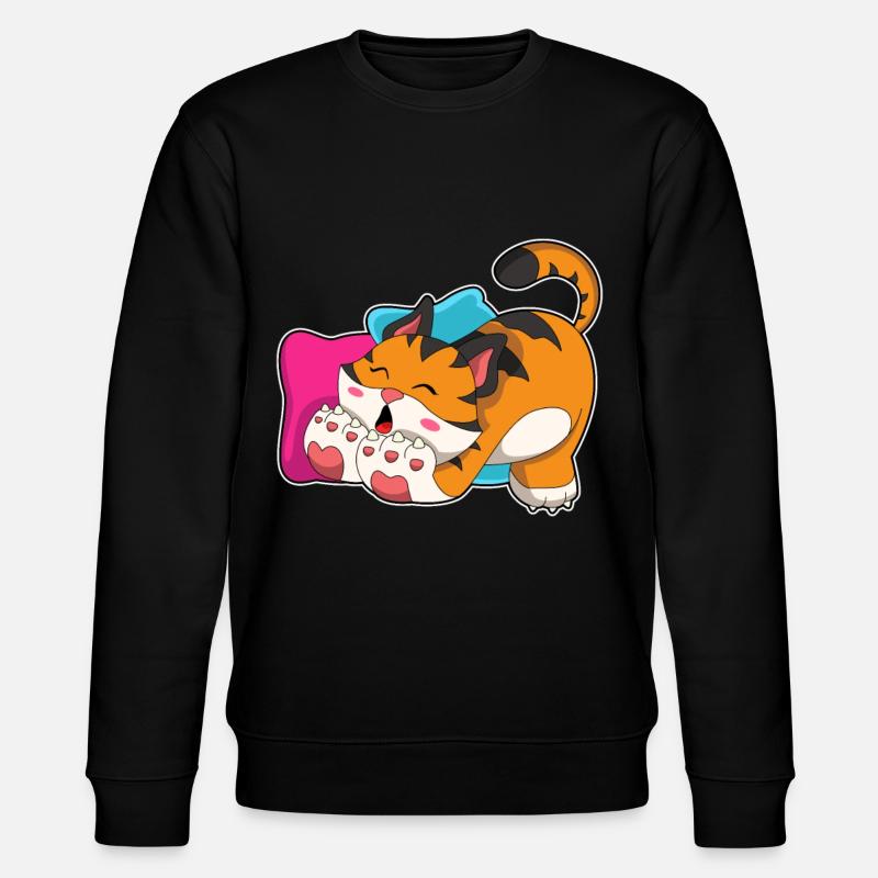 Süßer Tiger - Stanley/Stella Unisex Bio-Sweatshirt CHANGER - Schwarz