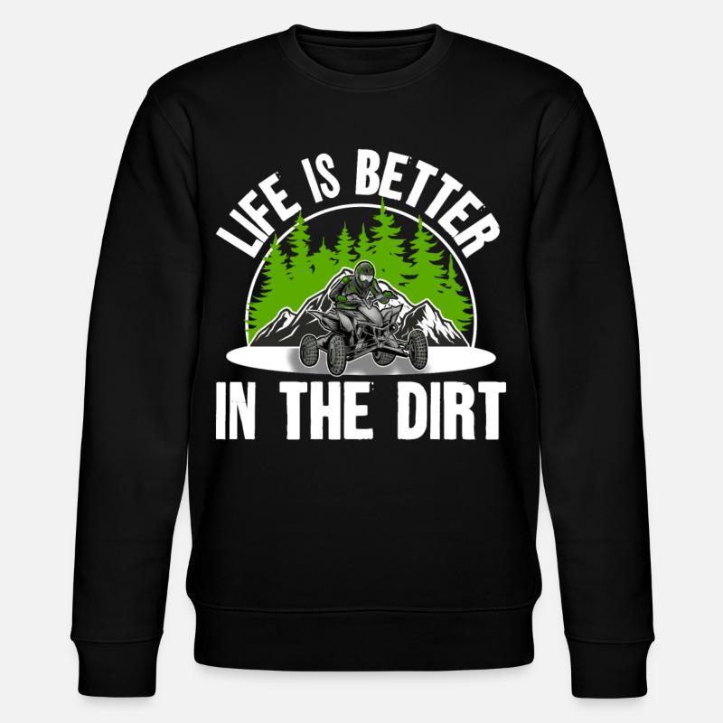 Quad VTT Tout-terrain Quad Riders - Sweat bio CHANGER Stanley/Stella Unisexe - noir