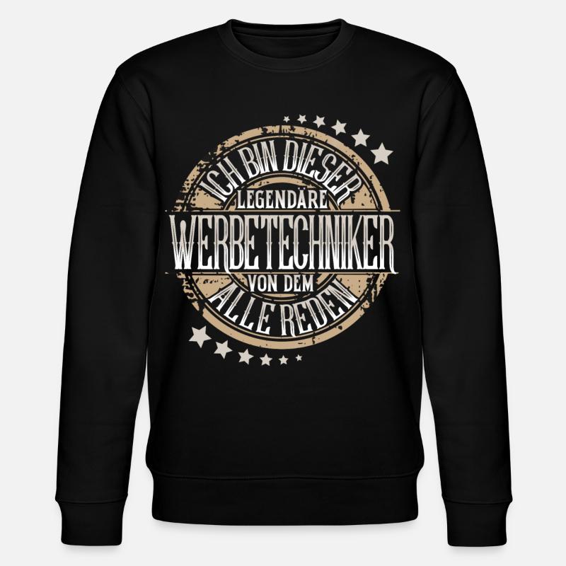 Werbetechniker - Stanley/Stella Unisex Bio-Sweatshirt CHANGER - Schwarz
