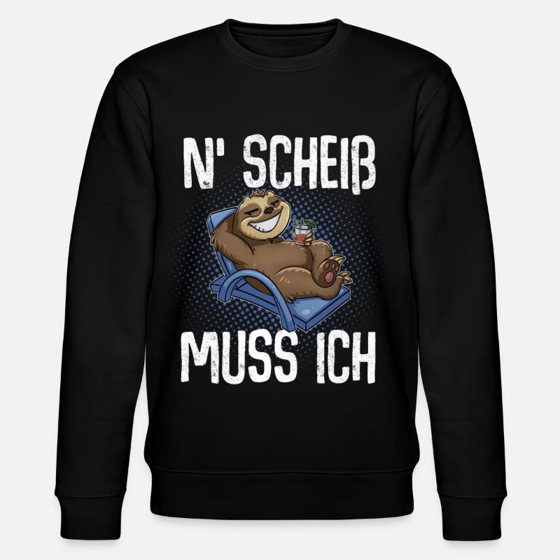 N'Scheiß Muss Ich - Stanley/Stella Unisex Bio-Sweatshirt CHANGER  - Schwarz