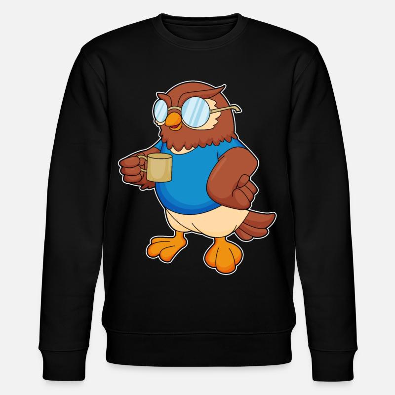 Eule Becher - Stanley/Stella Unisex Bio-Sweatshirt CHANGER  - Schwarz