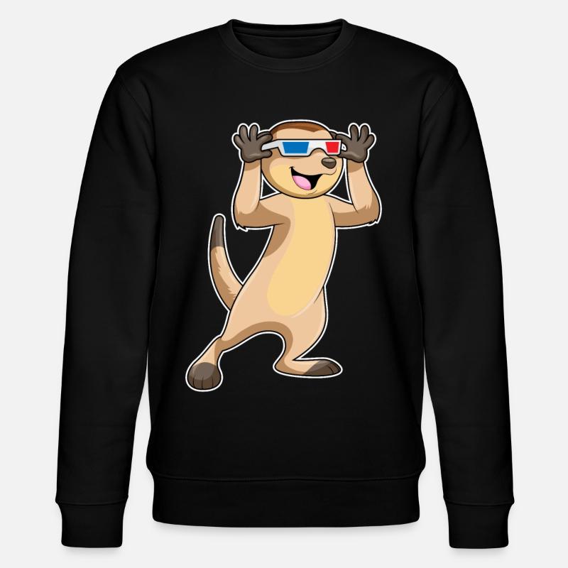 Suricates avec lunettes - Sweat bio CHANGER Stanley/Stella Unisexe - noir
