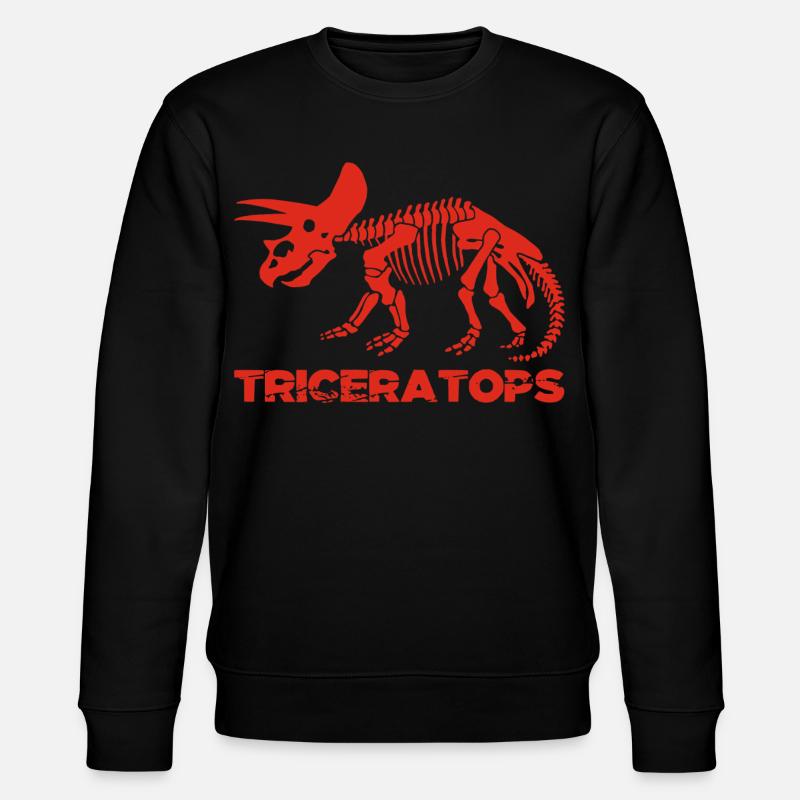 Squelette de tricératops rouge - Sweat bio CHANGER Stanley/Stella Unisexe - noir