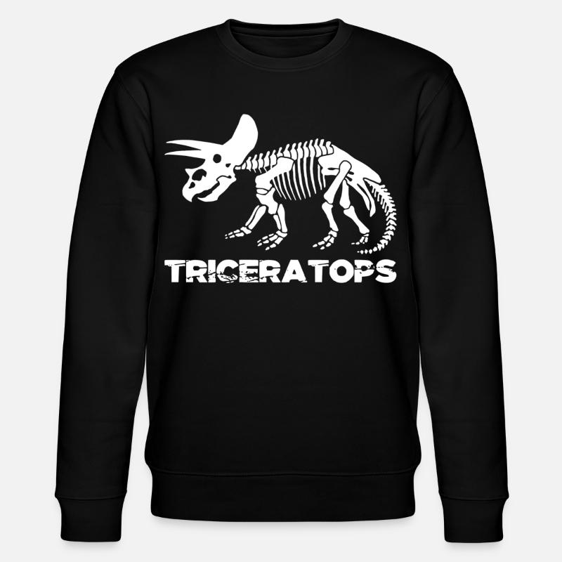 Squelette de tricératops blanc - Sweat bio CHANGER Stanley/Stella Unisexe - noir