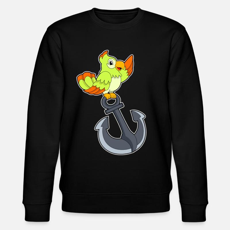 Perroquet avec ancre - Sweat bio CHANGER Stanley/Stella Unisexe - noir