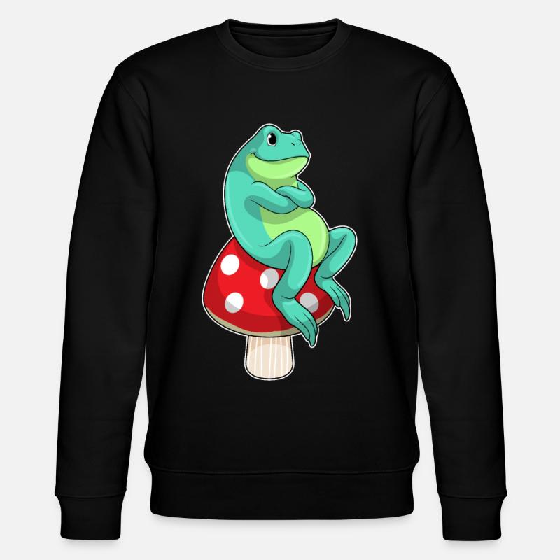 Frosch Pilz - Stanley/Stella Unisex Bio-Sweatshirt CHANGER  - Schwarz
