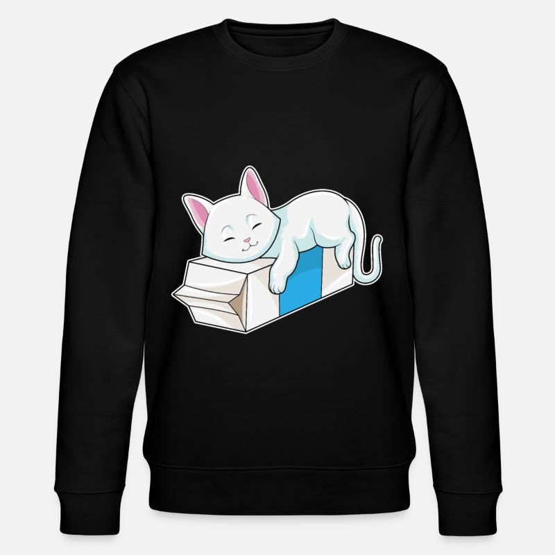 Chat au lait - Sweat bio CHANGER Stanley/Stella Unisexe - noir