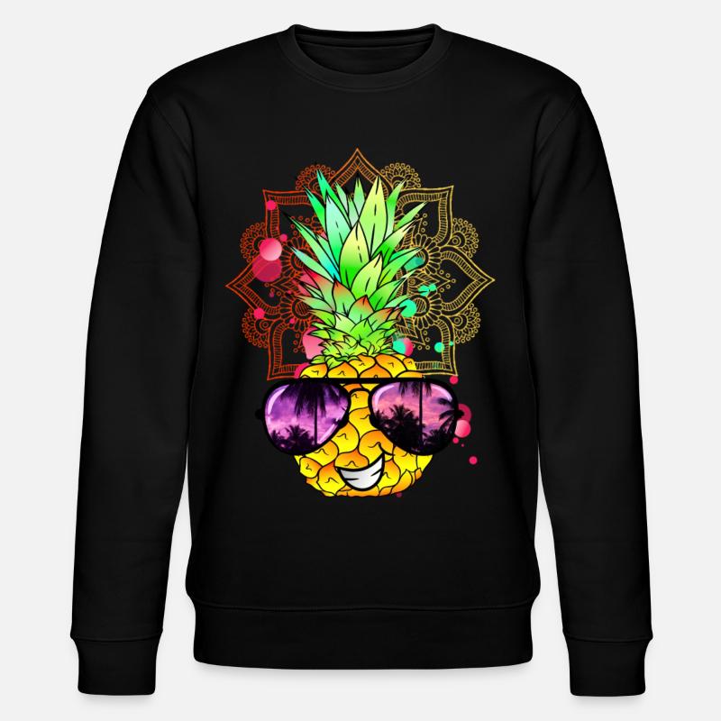 Pineapple Mandala - Stanley/Stella CHANGER Unisex Organic Sweatshirt - black