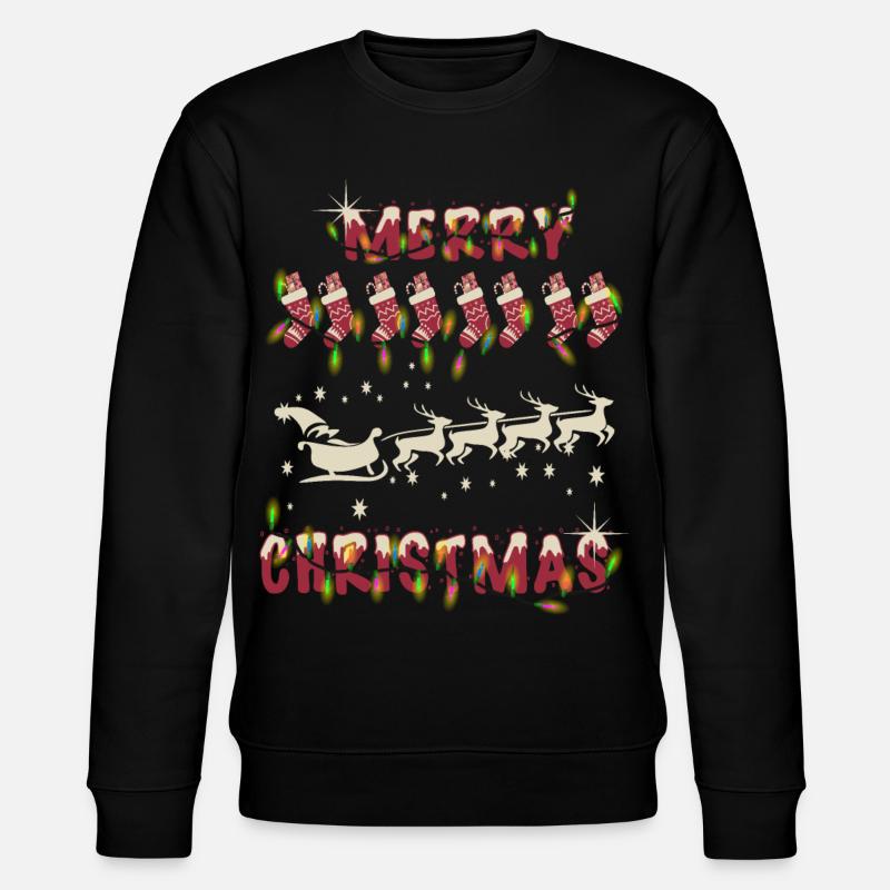 Weihnachtsmann - Stanley/Stella Unisex Bio-Sweatshirt CHANGER  - Schwarz