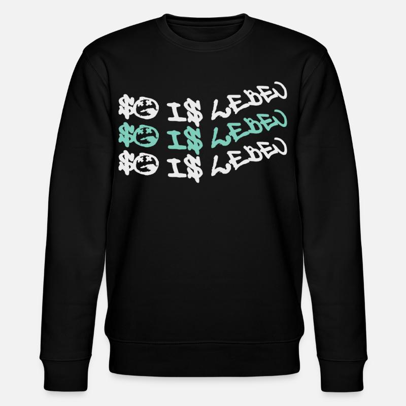 Zitat So is leben - Stanley/Stella Unisex Bio-Sweatshirt CHANGER - Schwarz