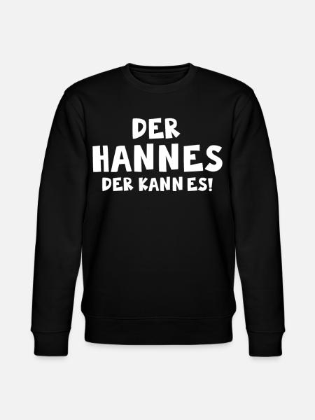 Der Hannes der kann es ! - Stanley/Stella Unisex Bio-Sweatshirt CHANGER  - Schwarz