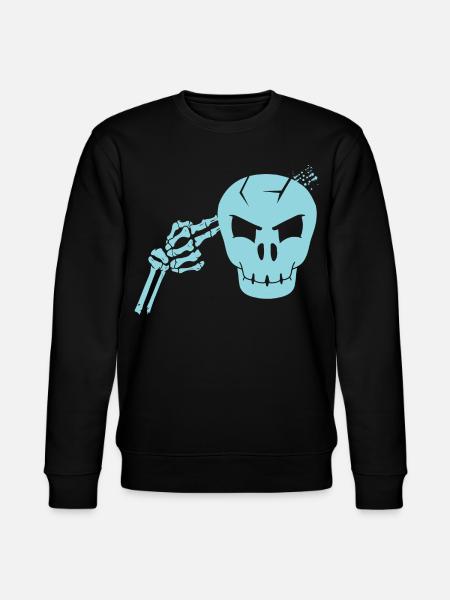 Skull head shot - Stanley/Stella CHANGER Unisex Organic Sweatshirt - black