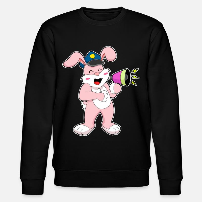 Rabbit Policier Microphone - Sweat bio CHANGER Stanley/Stella Unisexe - noir