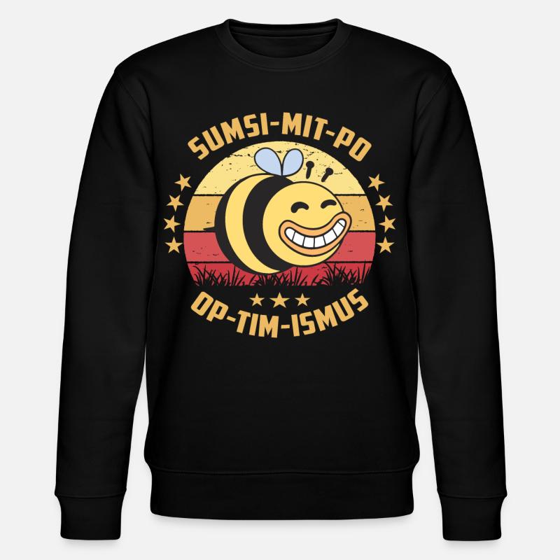 Optimismus oder Sumsi mit Po - Stanley/Stella Unisex Bio-Sweatshirt CHANGER - Schwarz