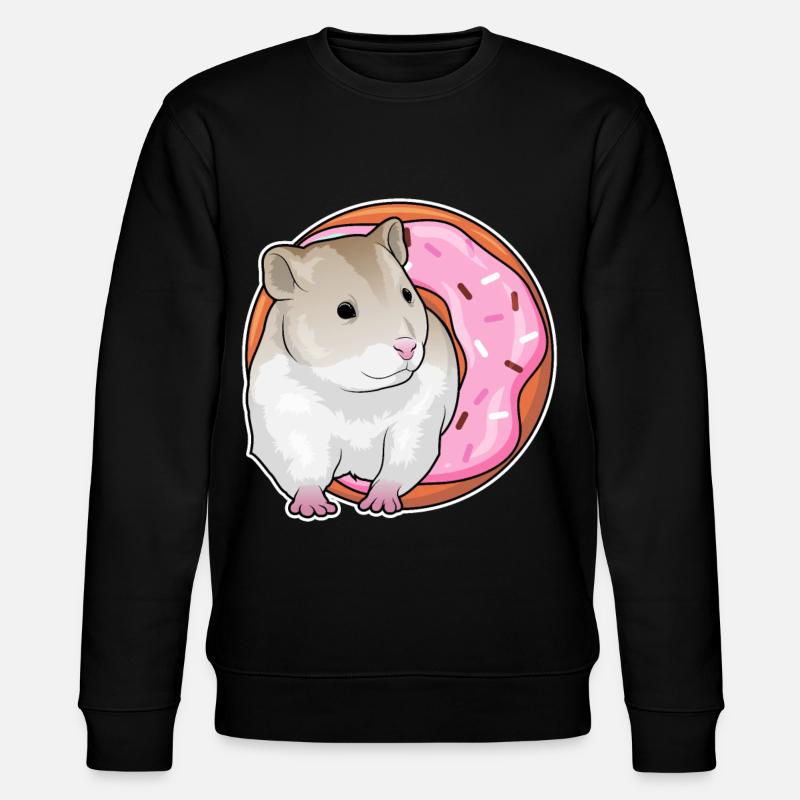 Hamster Donut - Stanley/Stella CHANGER Unisex Organic Sweatshirt - black