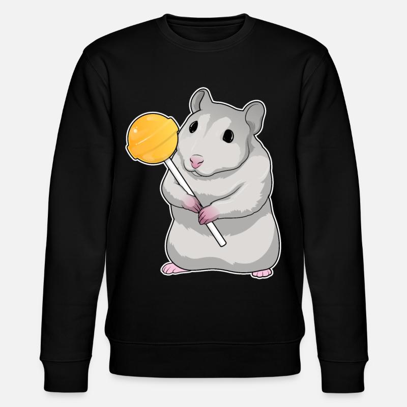 Hamster Lutscher - Stanley/Stella Unisex Bio-Sweatshirt CHANGER  - Schwarz