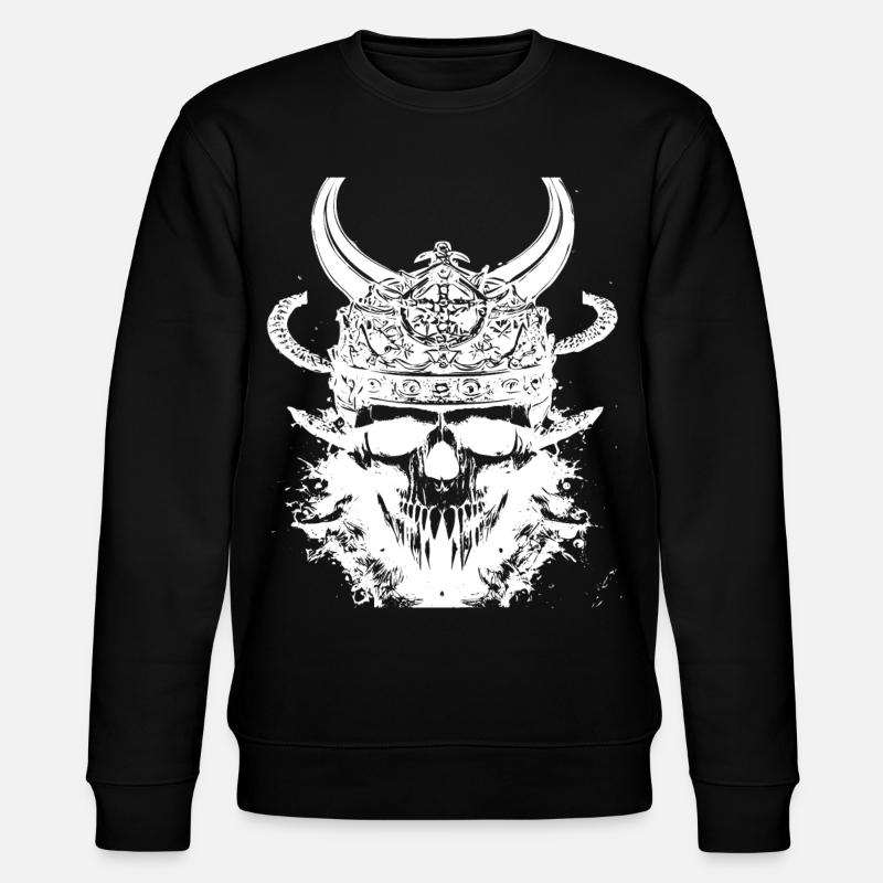 Wikinger Schädel - Stanley/Stella Unisex Bio-Sweatshirt CHANGER - Schwarz