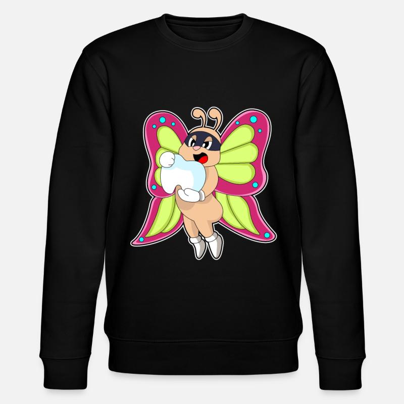 Dent de dentiste papillon - Sweat bio CHANGER Stanley/Stella Unisexe - noir