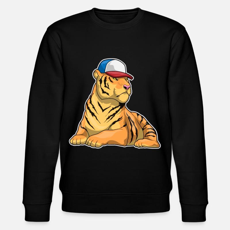 Tiger Cap - Stanley/Stella Unisex Bio-Sweatshirt CHANGER  - Schwarz