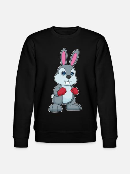Hase Boxer Boxhandschuhe Boxen - Stanley/Stella Unisex Bio-Sweatshirt CHANGER  - Schwarz