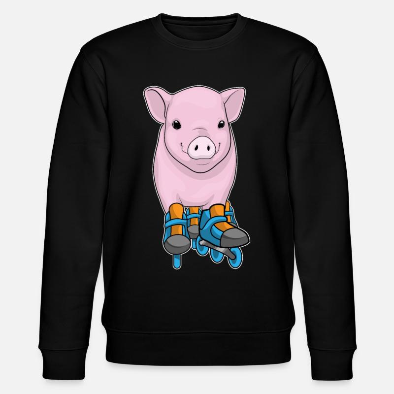 Schwein Inline skating Inline skates - Stanley/Stella Unisex Bio-Sweatshirt CHANGER  - Schwarz