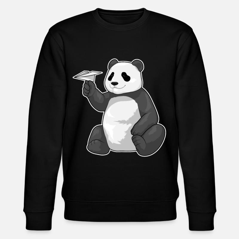 Panda Paper Plane - Sweat bio CHANGER Stanley/Stella Unisexe - noir