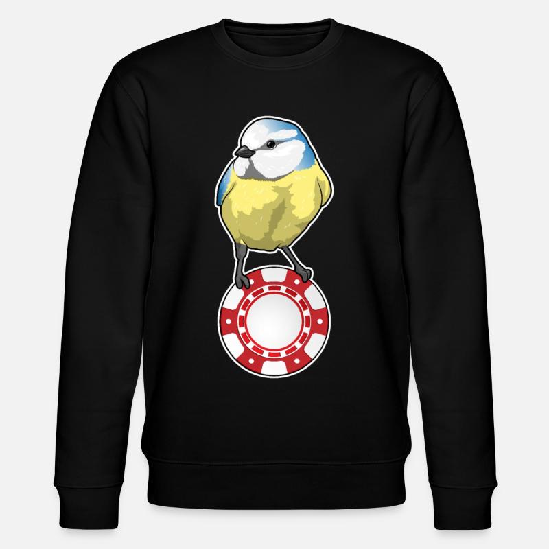 Vogel Poker Pokerchips - Stanley/Stella Unisex Bio-Sweatshirt CHANGER - Schwarz