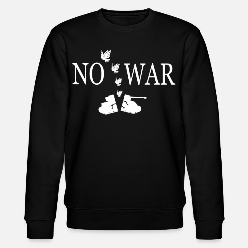 No war - Stanley/Stella CHANGER Unisex Organic Sweatshirt - black