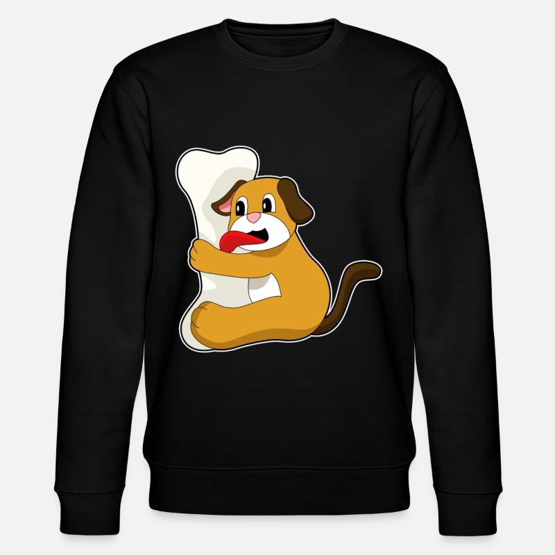 Hund Knochen - Stanley/Stella Unisex Bio-Sweatshirt CHANGER - Schwarz