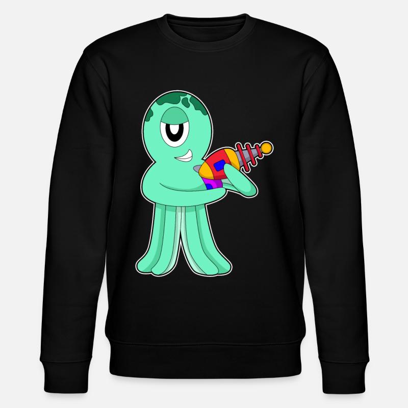 Krake Alien - Stanley/Stella Unisex Bio-Sweatshirt CHANGER - Schwarz