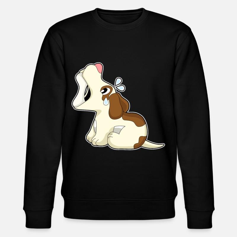 Hund Knochen - Stanley/Stella Unisex Bio-Sweatshirt CHANGER  - Schwarz