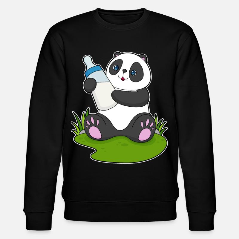 Bouteille de lait Panda - Sweat bio CHANGER Stanley/Stella Unisexe - noir