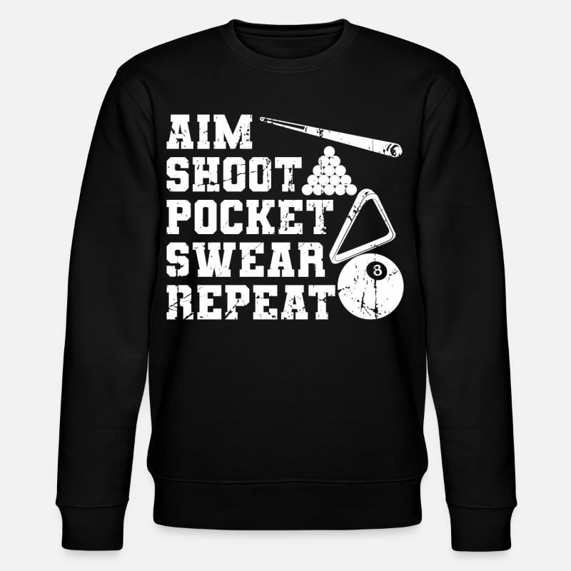 Witziger Billard Spruch - Stanley/Stella Unisex Bio-Sweatshirt CHANGER  - Schwarz