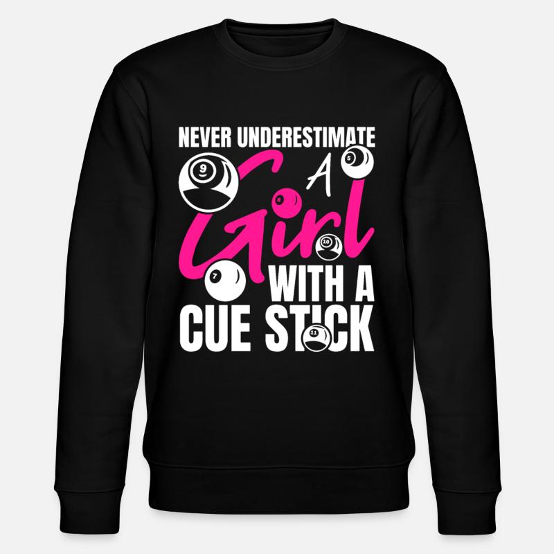 Fille au billard - Sweat bio CHANGER Stanley/Stella Unisexe - noir