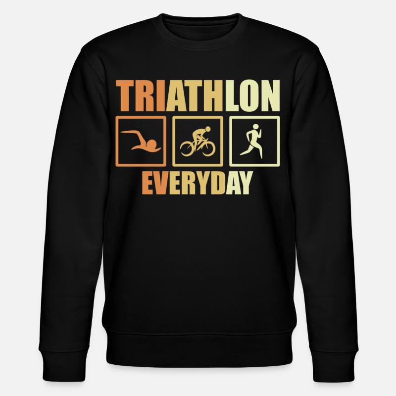 Bike Triathlon Routine - Stanley/Stella CHANGER Unisex Organic Sweatshirt - black