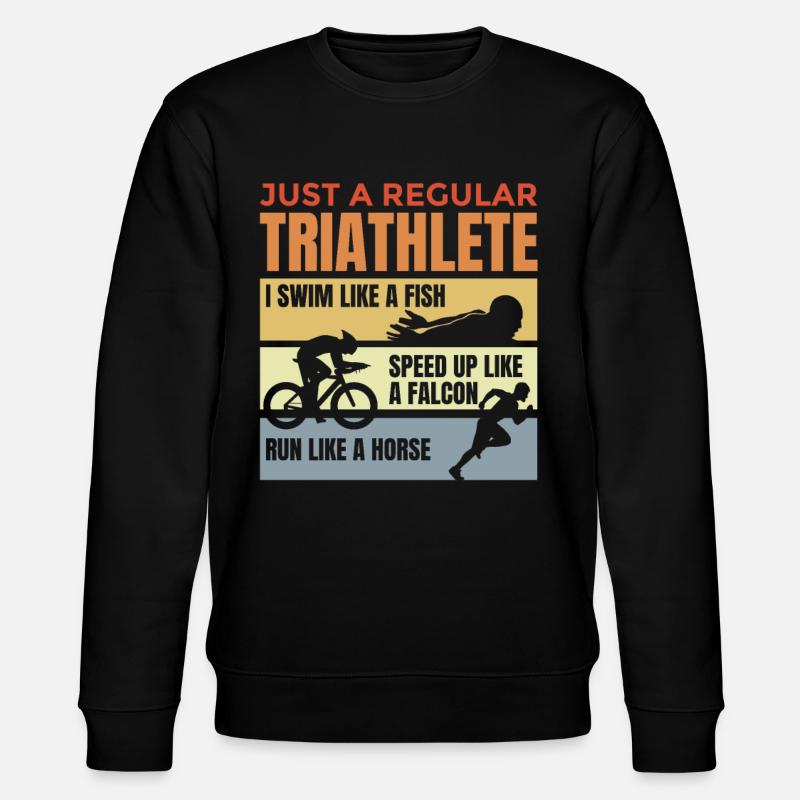 Schlechter Triathlet - Stanley/Stella Unisex Bio-Sweatshirt CHANGER  - Schwarz